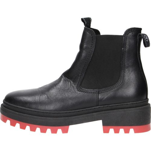 Tamaris scarpa donna tronchetto 055 black lea/red 25492