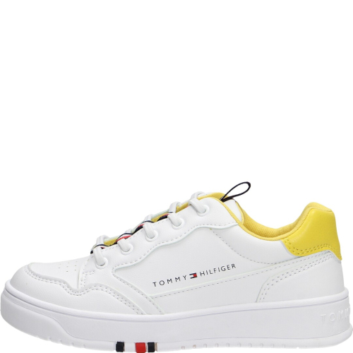 Tommy hilfiger scarpa bambino sneakers 361 bianco/giallo 32853
