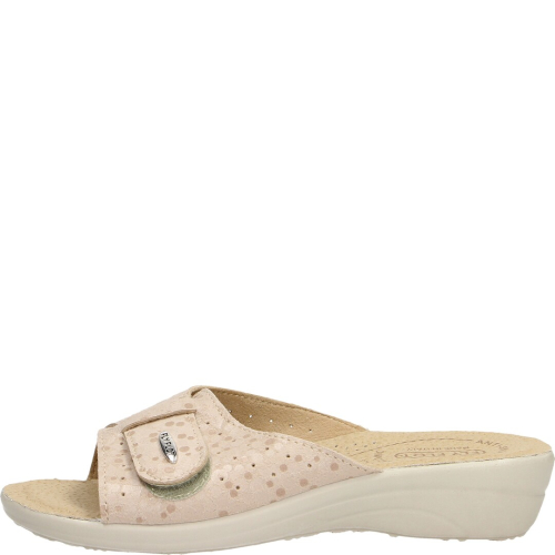 Fly flot shoes woman slippers beige t4a57