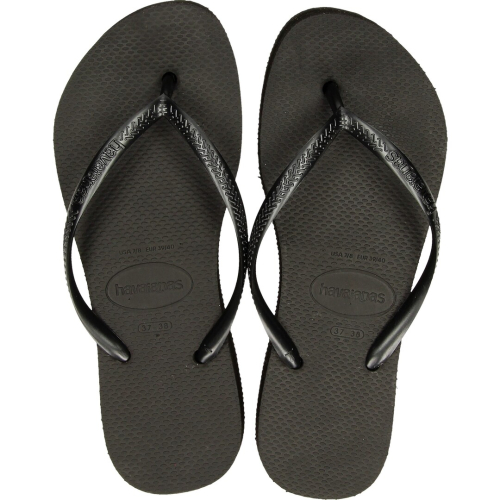 Havaianas shoes woman flip flops 0090 black slim flatform