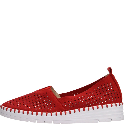 Grunland scarpa donna slip-on rosso f6savi sc2558