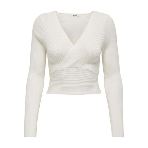 Only abbigliamento donna maglia bright white 15310652