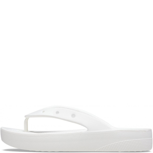 Crocs schuhe frau slippers white  classic platform cr.207714/whi