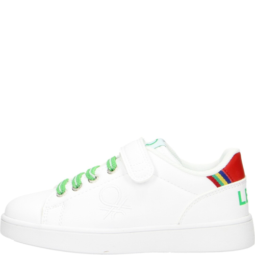Benetton scarpa bambino sneakers 1071 penn ltx velcro  white btk114000