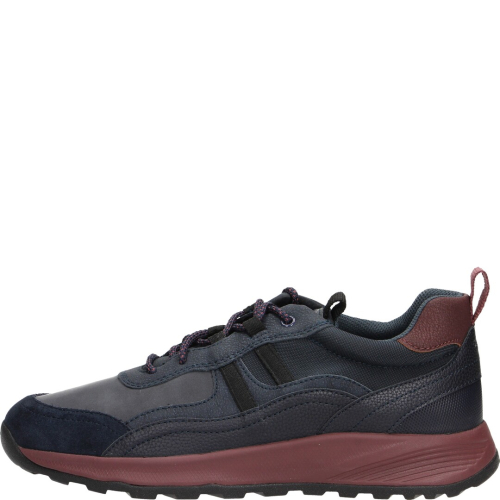 Geox shoes man sneakers c4244 navy/dk red u36eya