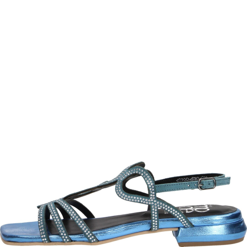 Mode shoes woman sandals suede capri blue 221103