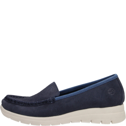 Fly flot shoes woman loafers blu 27j37bx