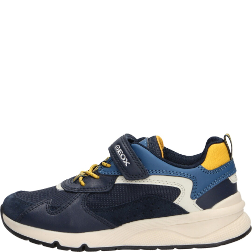 Geox shoes child sports shoes c0657 navy/yellow j36h0a