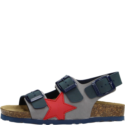 Biomodex shoes child sandal grigio blu rosso stella 1810st b