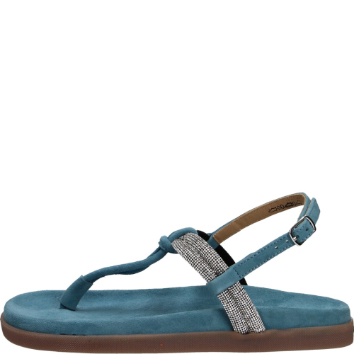Mode shoes woman sandals suede capri blue 30
