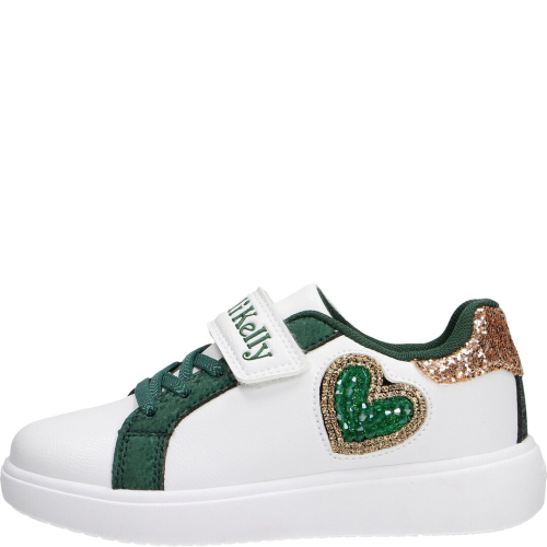 Lelli kelly scarpa bambino sneakers aa68 love bianco/verde lkaa3828
