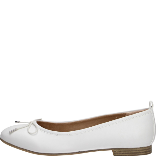 Tamaris chaussure femme plats 140 white matt 22108