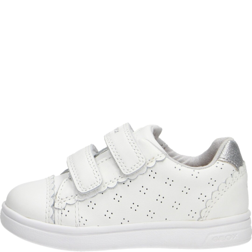 Geox scarpa bambino sneakers c0007 white/silver b351wb