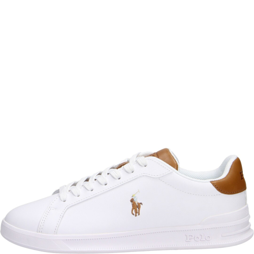 Polo ralph lauren shoes man sneakers 01 white/tan hrt ct ii high top 809-877598
