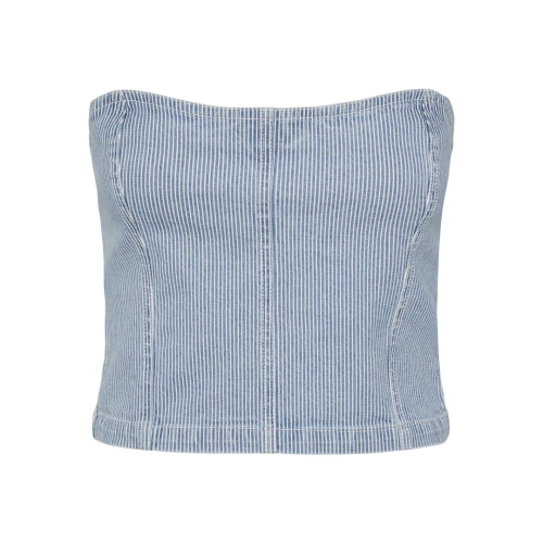 Pieces ropa mujer top light blue denim 17146794