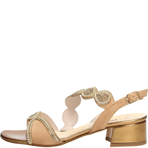 Melluso scarpa donna sandalo strass camel k35526