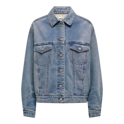 Only clothing woman jackets medium blue denim 15311684
