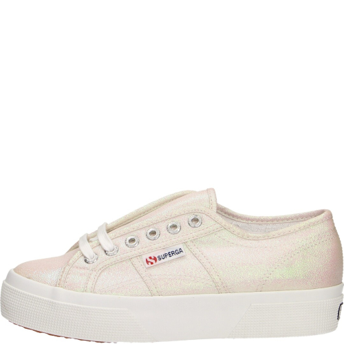 Superga scarpa donna sneakers 2740 platform lame a1f bei s6128sw