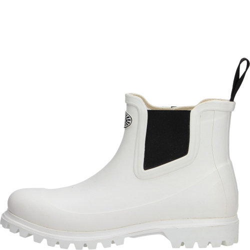 Superga scarpa donna stivale 901 white rubber boots mid s71313w