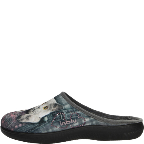 Inblu shoes woman slippers grigio ec80