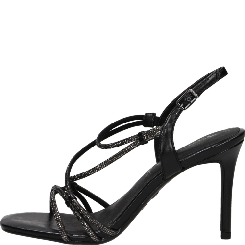 Tamaris shoes woman sandals 012 black metallic 28332
