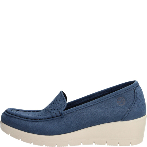 Fly flot shoes woman loafers blu 18j74rx