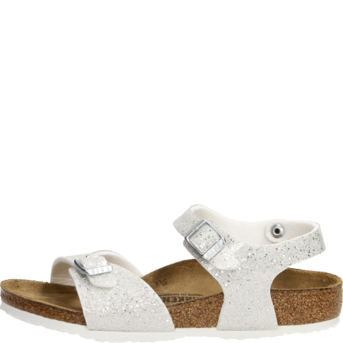 Birkenstock shoes child sandal rio plain cosmic sparkle white 1015658