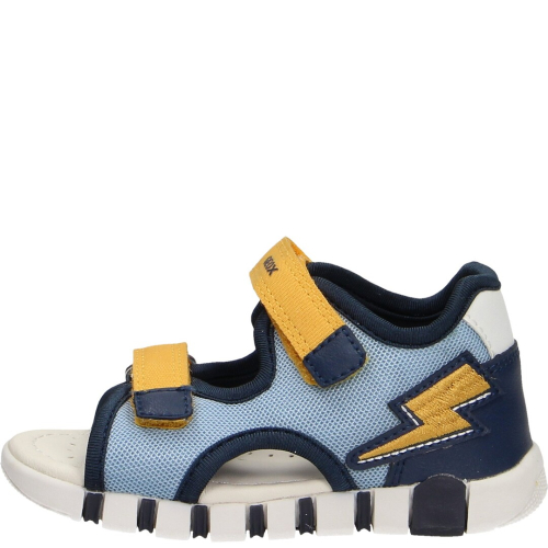Geox scarpa bambino sneakers cb42v lt navy/yellow b455pa