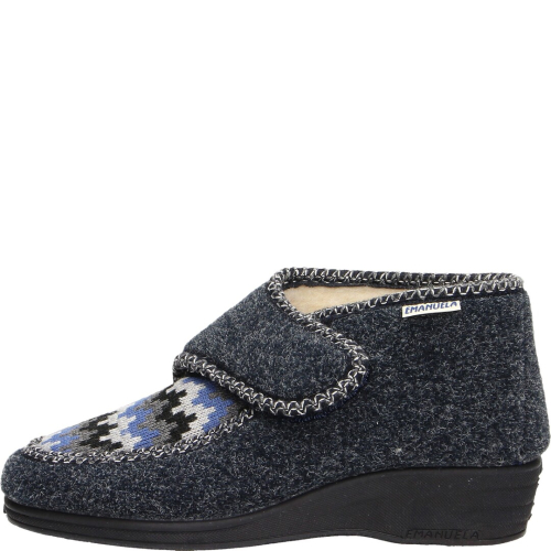 Emanuela shoes woman slippers granito blu 847