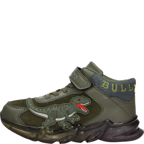 Bull boys scarpa bambino sneakers verde palude t.rex 3391-as42