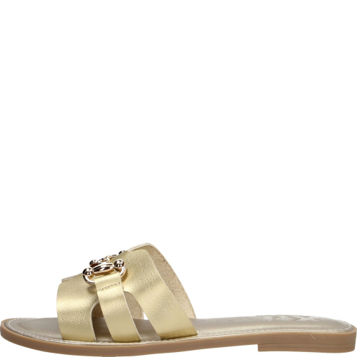 Xti shoes woman slippers gold 141463