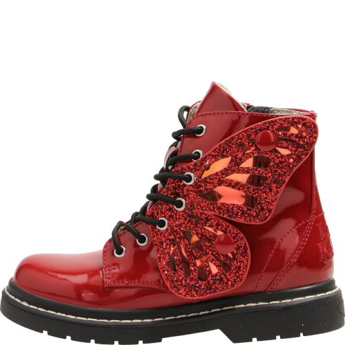 Lelli kelly scarpa bambino stivaletto rosso vernice 6540