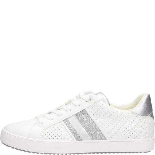 Geox scarpa donna sneakers c0007 white/silver d366hf