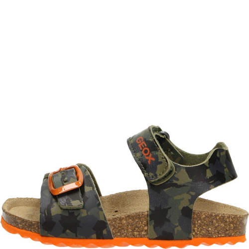Geox shoes child sandal c0623 military/orange b922qa