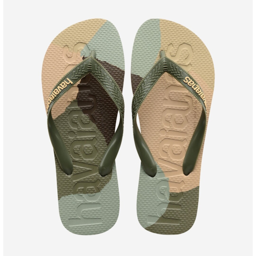 Havaianas shoes man flip flops 0869 green top logomania colors
