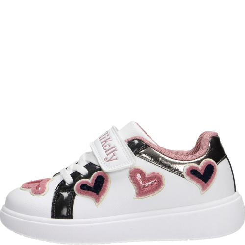 Lelli kelly shoes child sneakers aa52 petra bianco/rosa lkaa3820