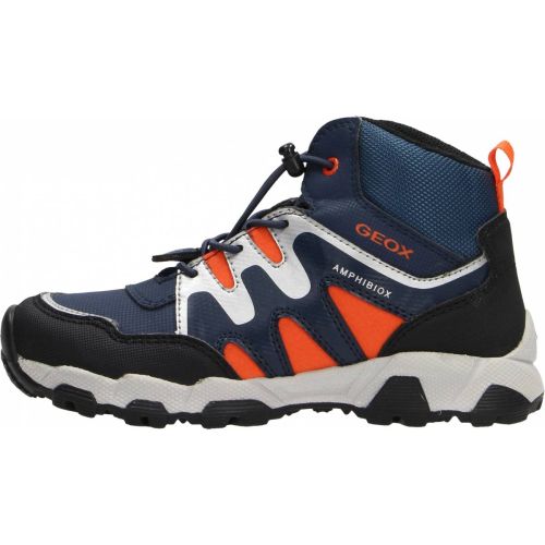 Geox scarpa bambino sneakers c0820 navy/orange j263za