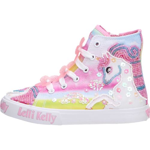 Lelli kelly scarpa bambino sneakers fantasia bianco unicorn mid 1000