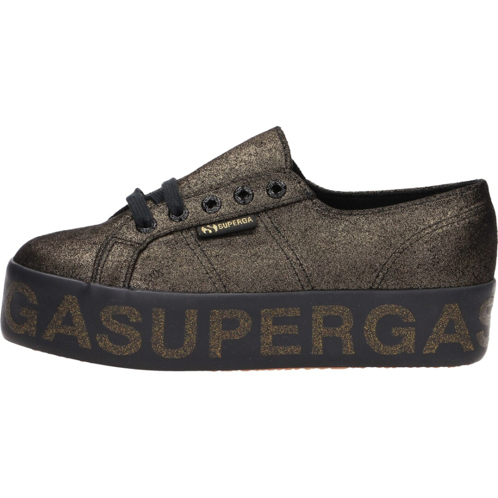 Superga scarpa donna sneakers 964 black-gold 2790 synmfi s11285w