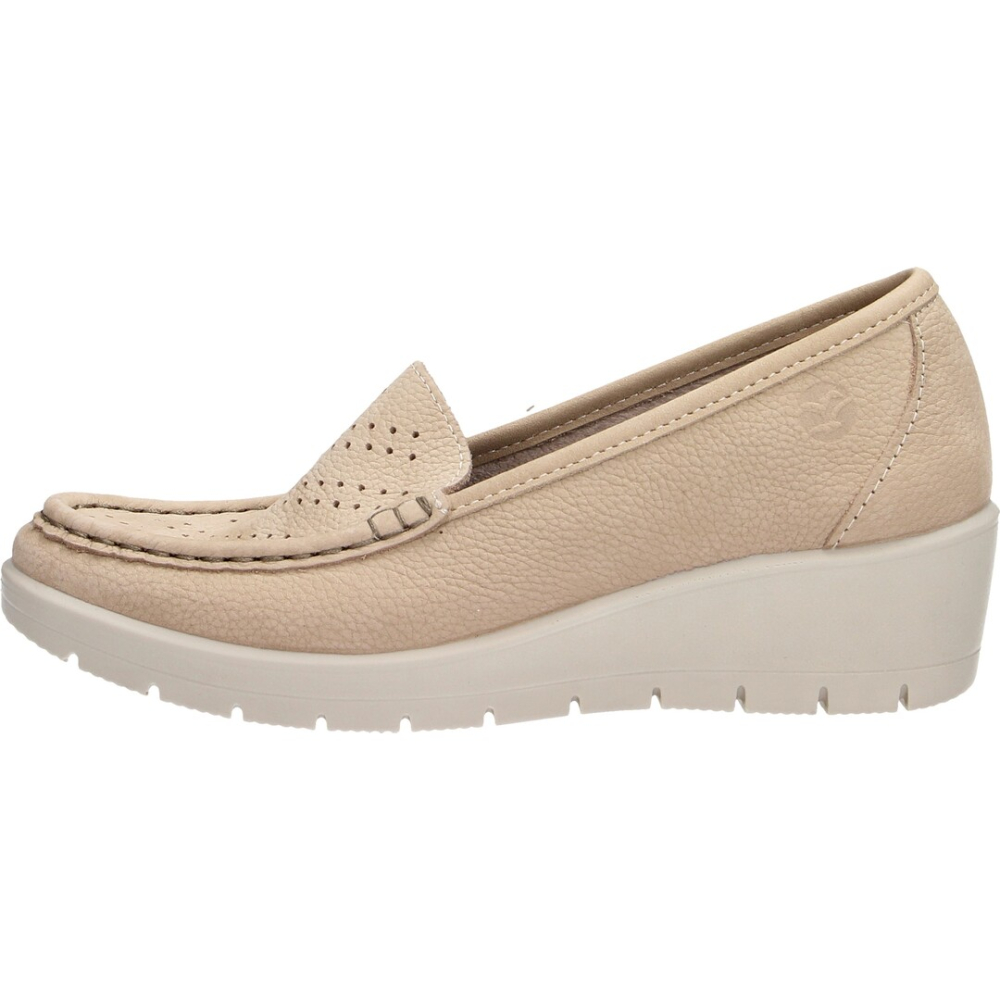 Fly flot shoes woman loafers beige 18j74rx