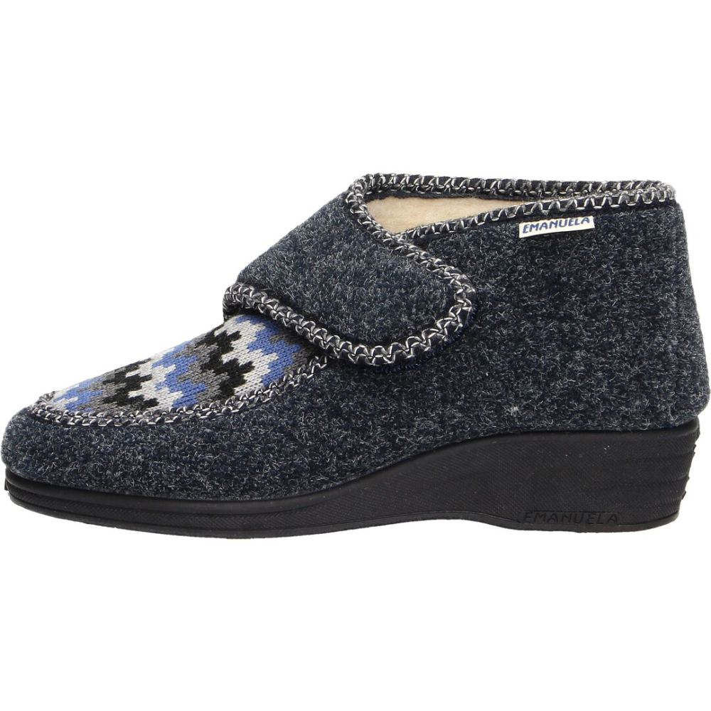 Emanuela shoes woman slippers granito blu 847